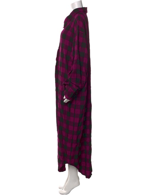 Jeremy Scott Plaid Print Long Dress