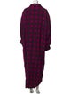 Jeremy Scott Plaid Print Long Dress