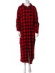 Jeremy Scott Plaid Print Long Dress