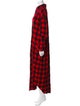 Jeremy Scott Plaid Print Long Dress