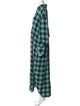 Jeremy Scott Plaid Print Long Dress