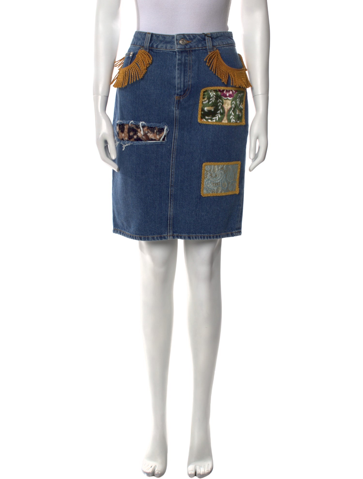 Jeremy Scott Printed Knee-Length Skirt