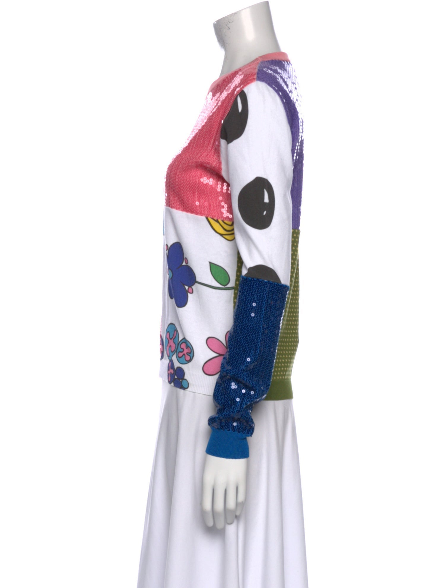 Jeremy Scott Printed Crew Neck Sweater