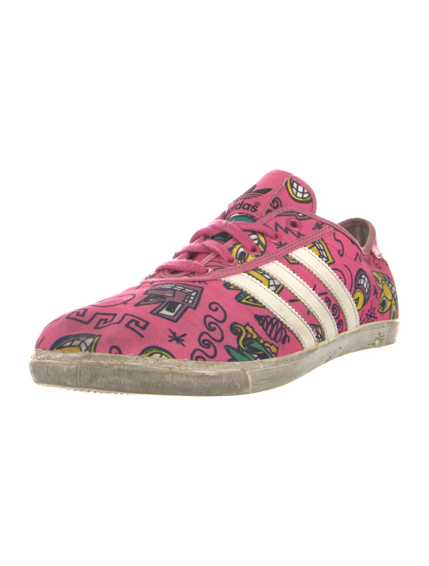 Jeremy Scott Canvas Printed Athletic Sneakers