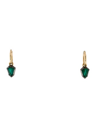 Jessica McCormack 18K 1.50ctw Emerald Drop Earrings