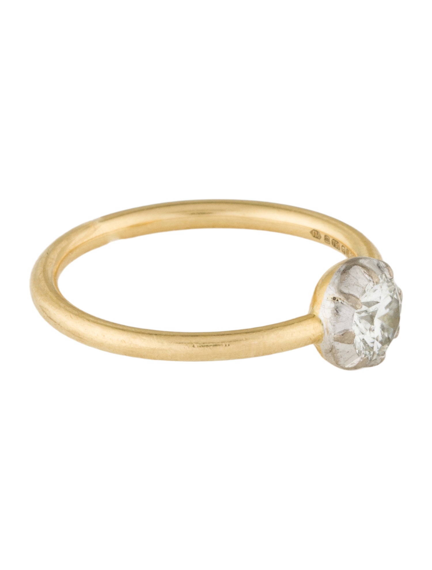 Jessica McCormack Diamond Button Back Engagement Ring