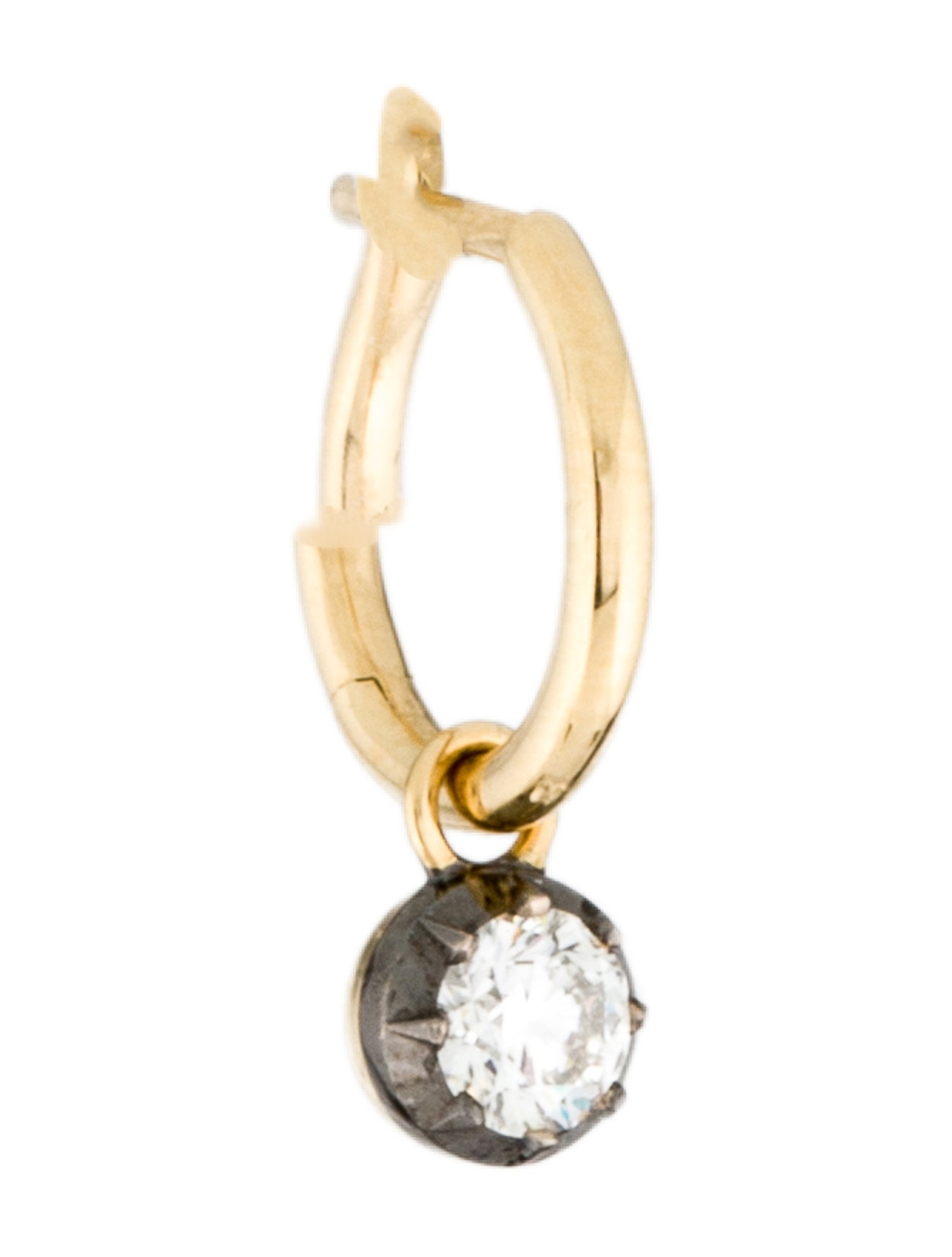 Jessica McCormack 18K Diamond Hoop Drop Single Earring