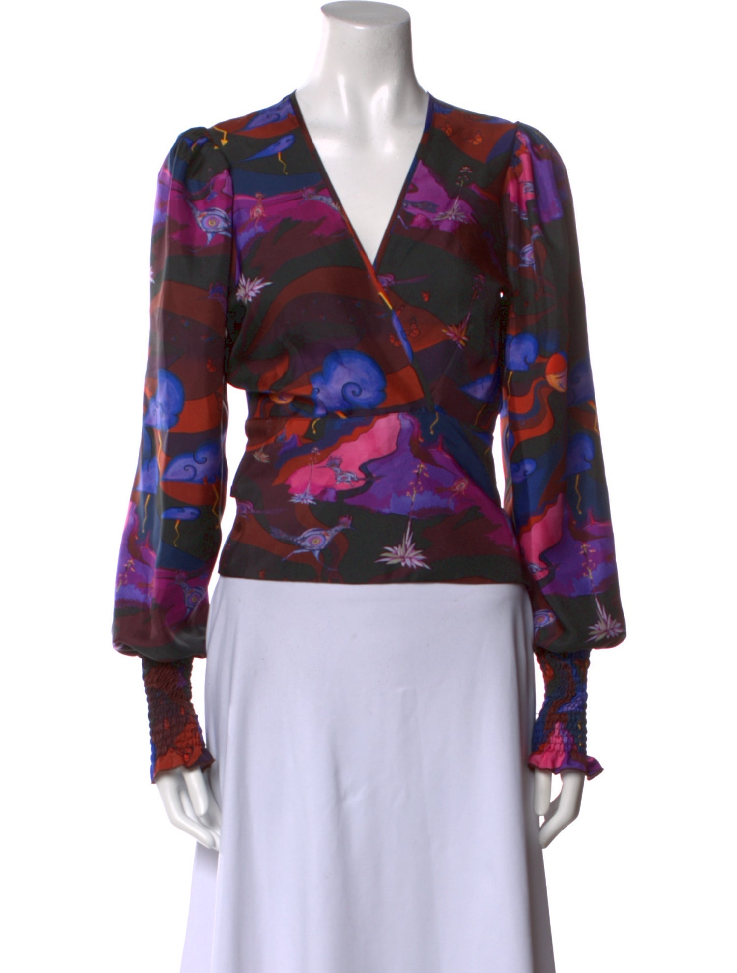 Jessie Western Silk Printed Top