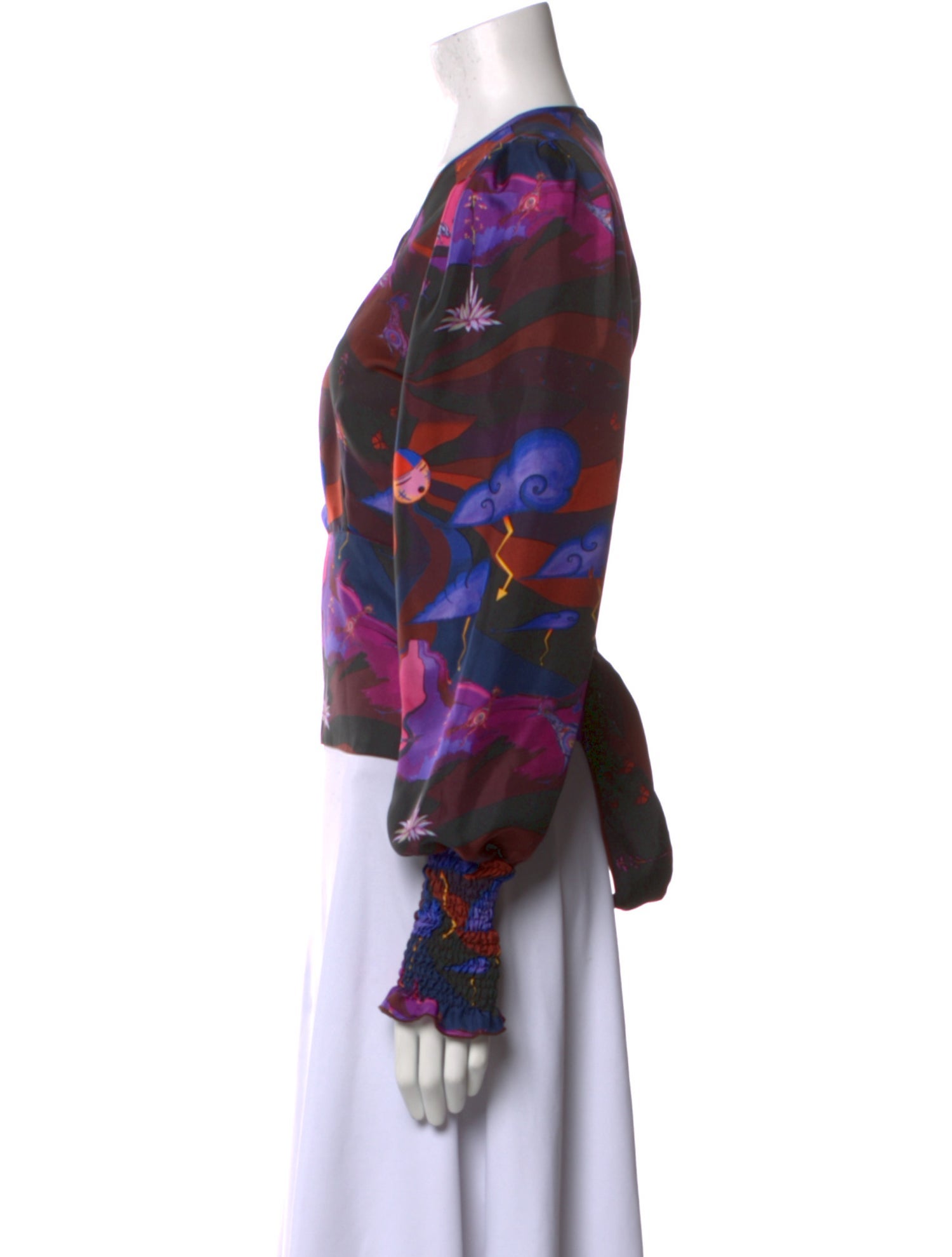 Jessie Western Silk Printed Top