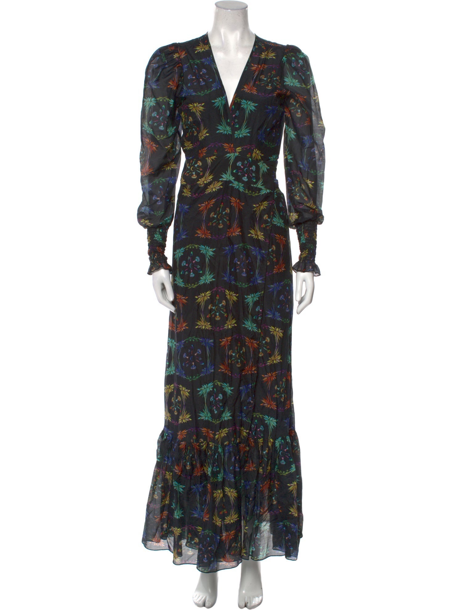 Jessie Western Silk Long Dress w/ Tags