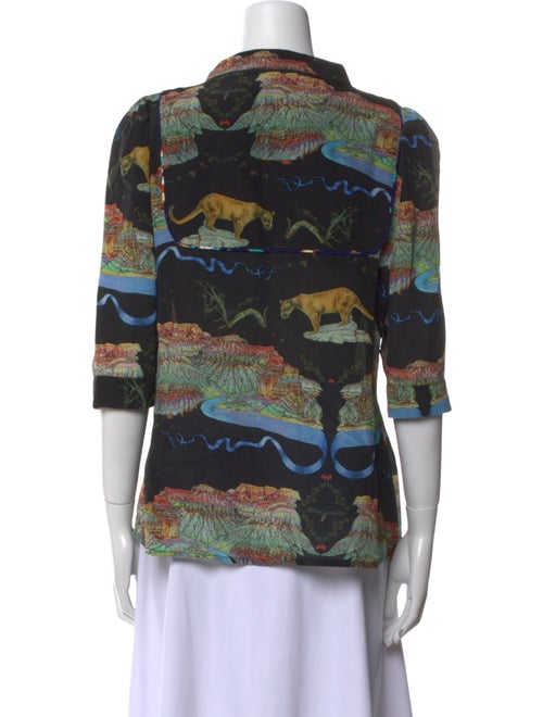 Jessie Western Silk Printed Blouse