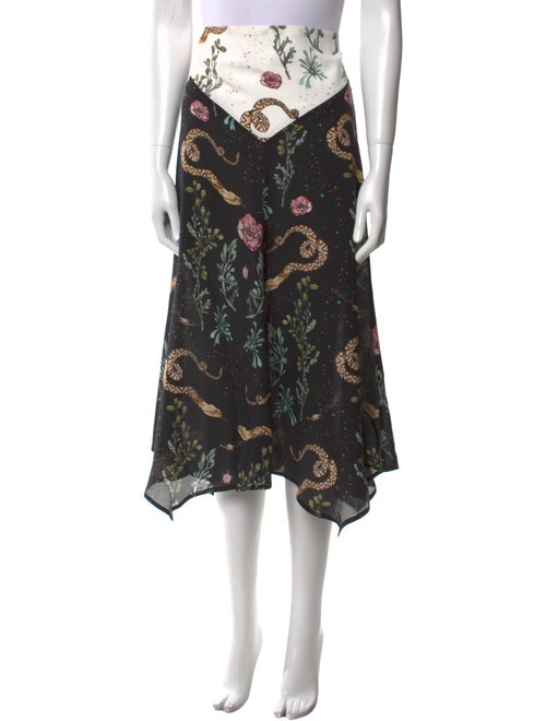 Jessie Western Silk Midi Length Skirt