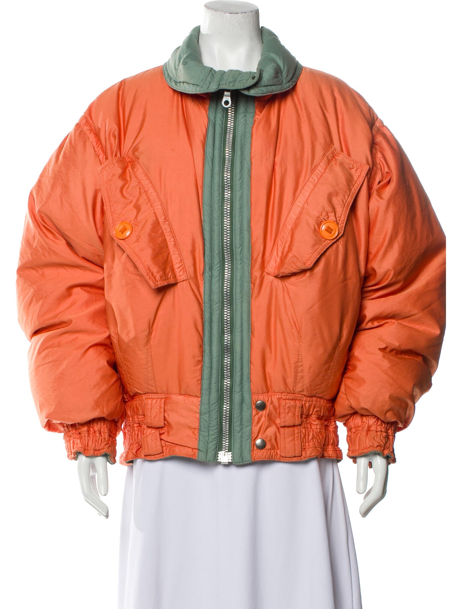 Jet Set Colorblock Pattern Down Jacket