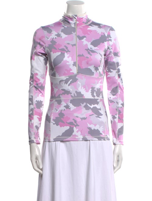 Jet Set Floral Print Mock Neck Sweatshirt