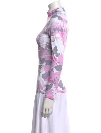 Jet Set Floral Print Mock Neck Sweatshirt