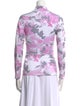 Jet Set Floral Print Mock Neck Sweatshirt