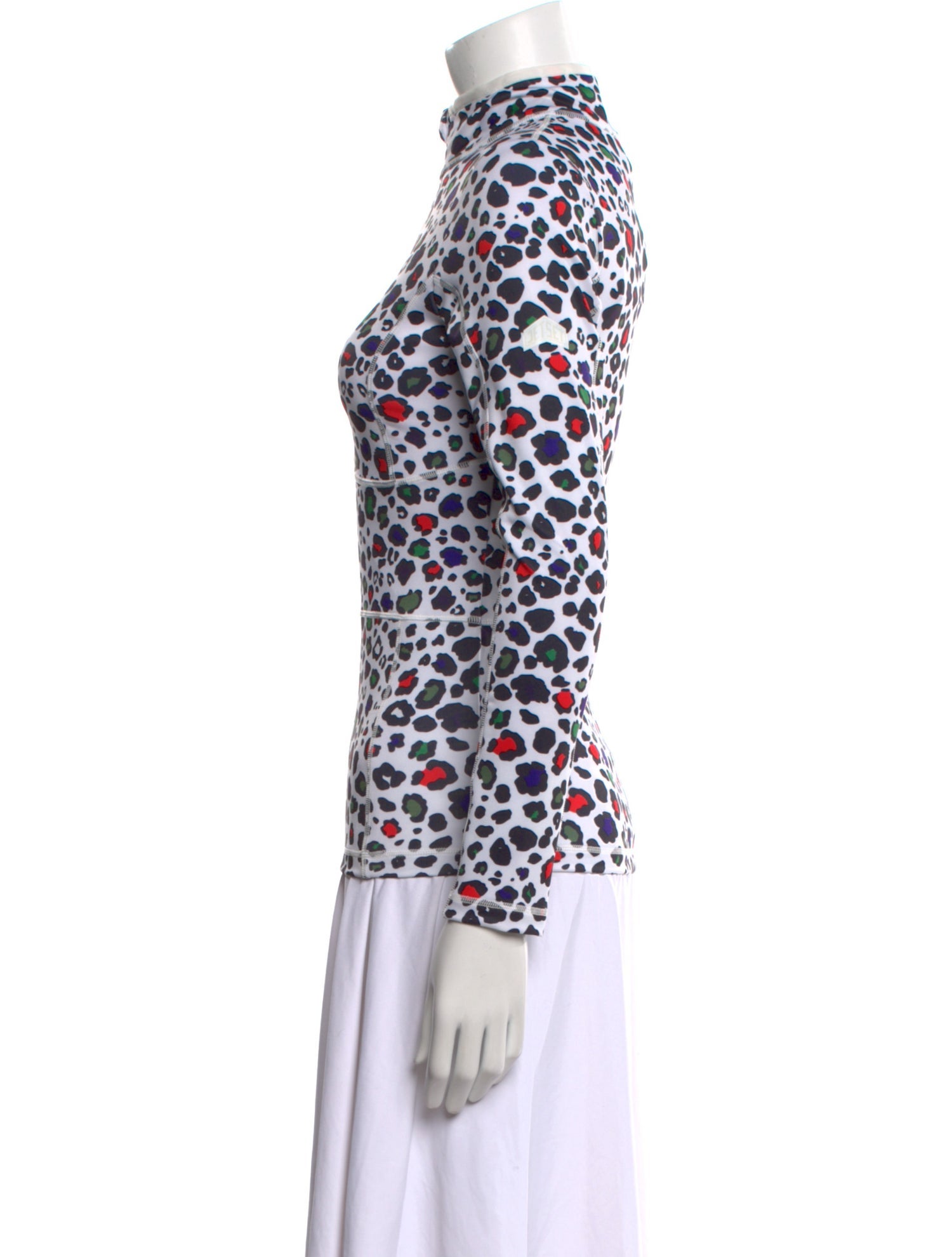 Jet Set Printed Mock Neck Top