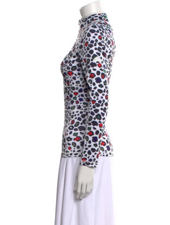 Jet Set Printed Mock Neck Top