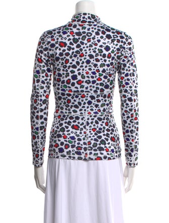 Jet Set Printed Mock Neck Top