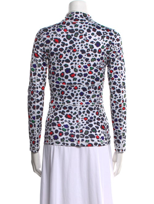 Jet Set Printed Mock Neck Top