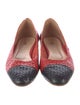 Jet Set Leather Colorblock Pattern Ballet Flats