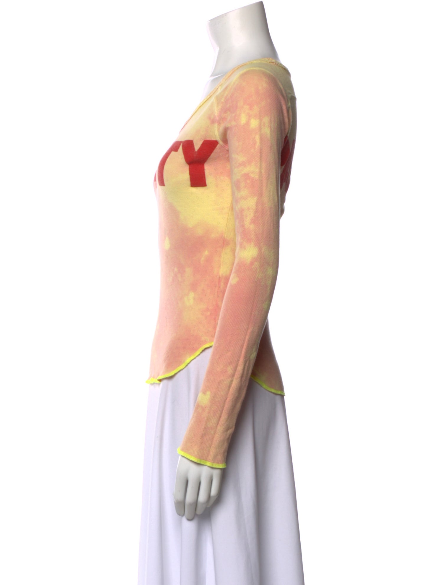 Jet Set Graphic Print V-Neck Top