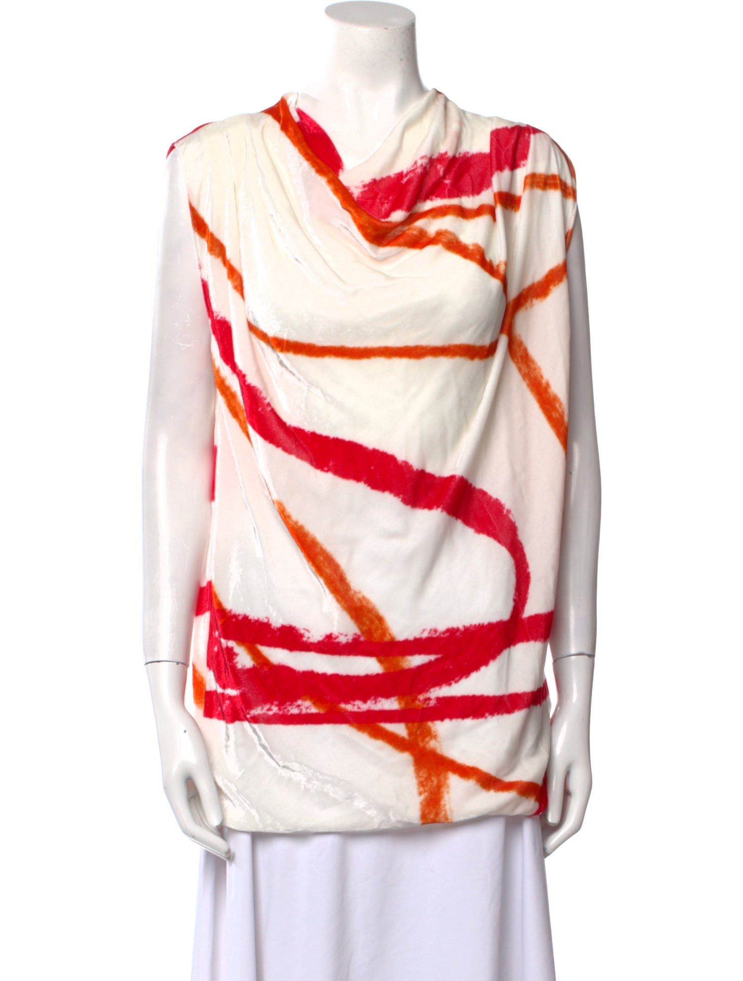 Bach Mai Printed Cowl Neck Tunic w/ Tags