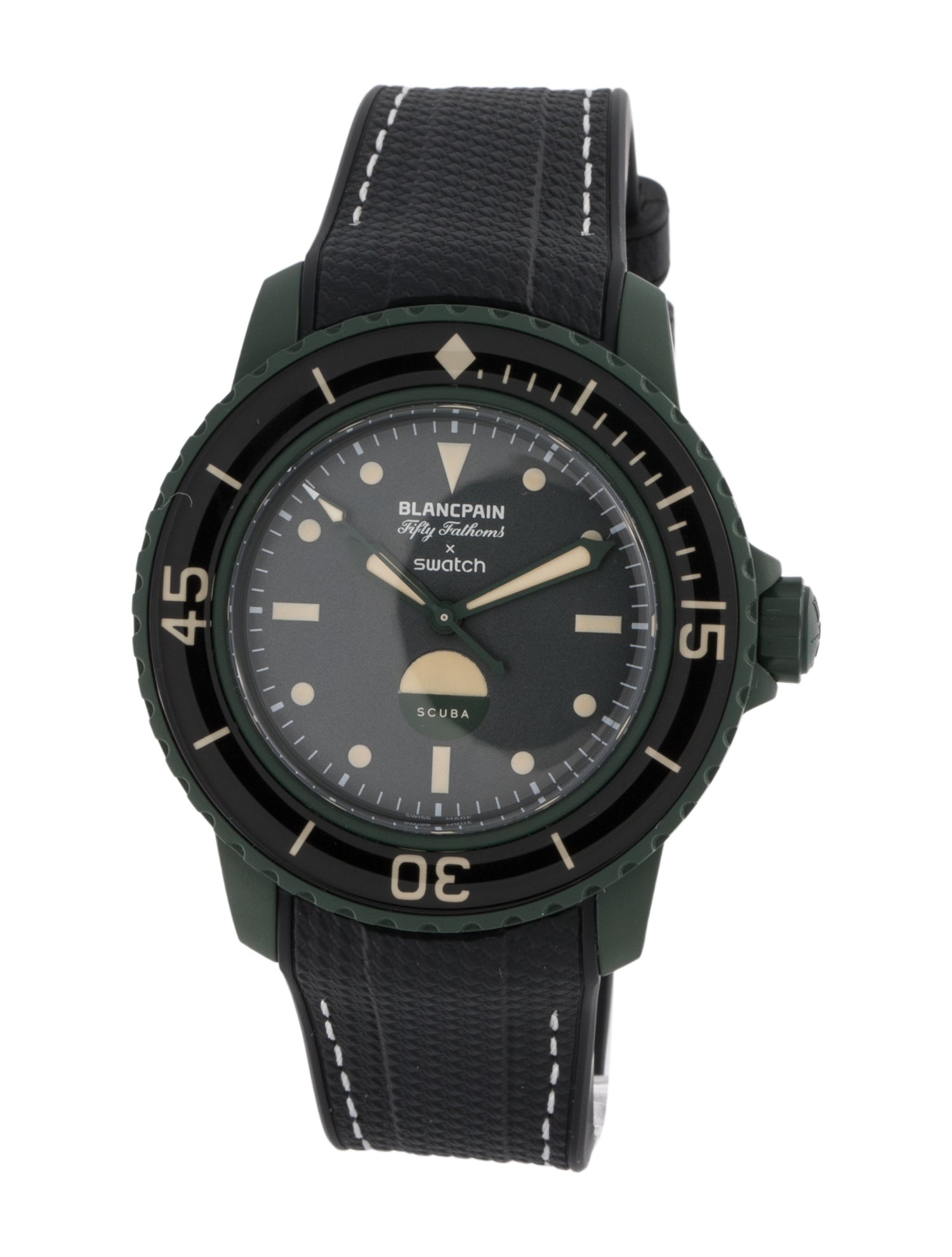 Blancpain X Swatch Scuba Fifty Fathoms Green Abyss Watch