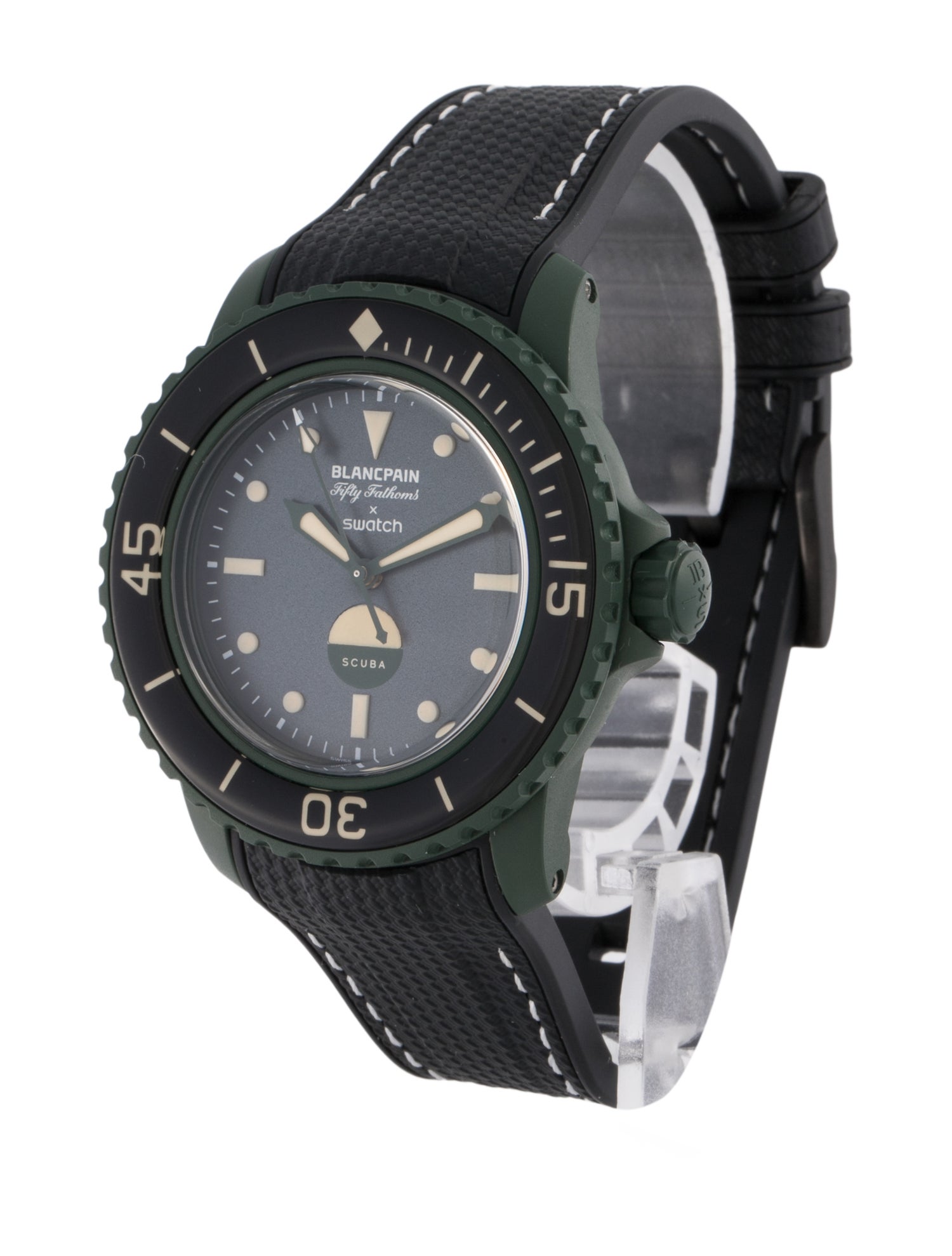 Blancpain X Swatch Scuba Fifty Fathoms Green Abyss Watch