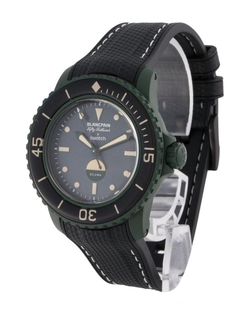 Blancpain X Swatch Scuba Fifty Fathoms Green Abyss Watch