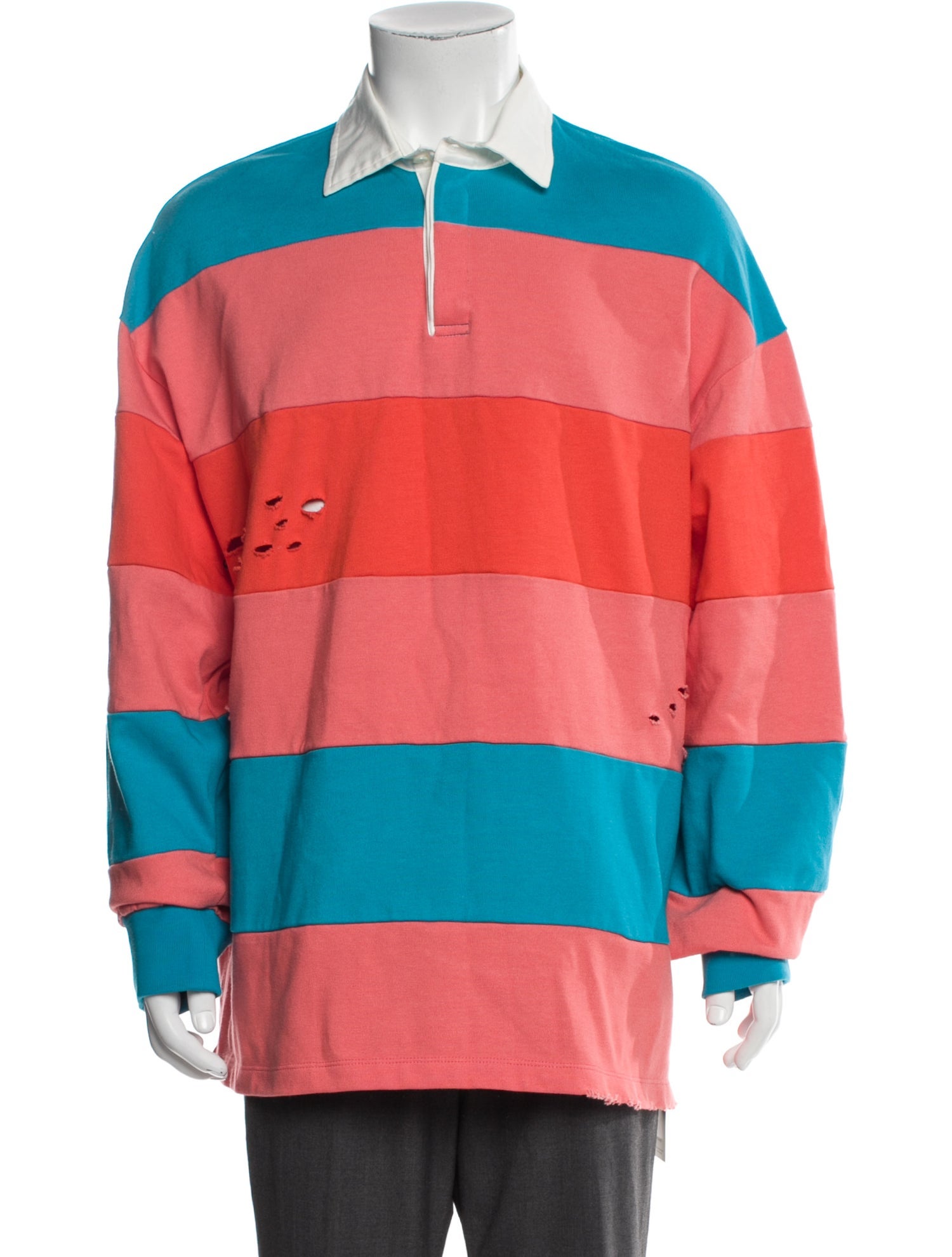 Members of the Rage Colorblock Pattern Collar Polo Shirt