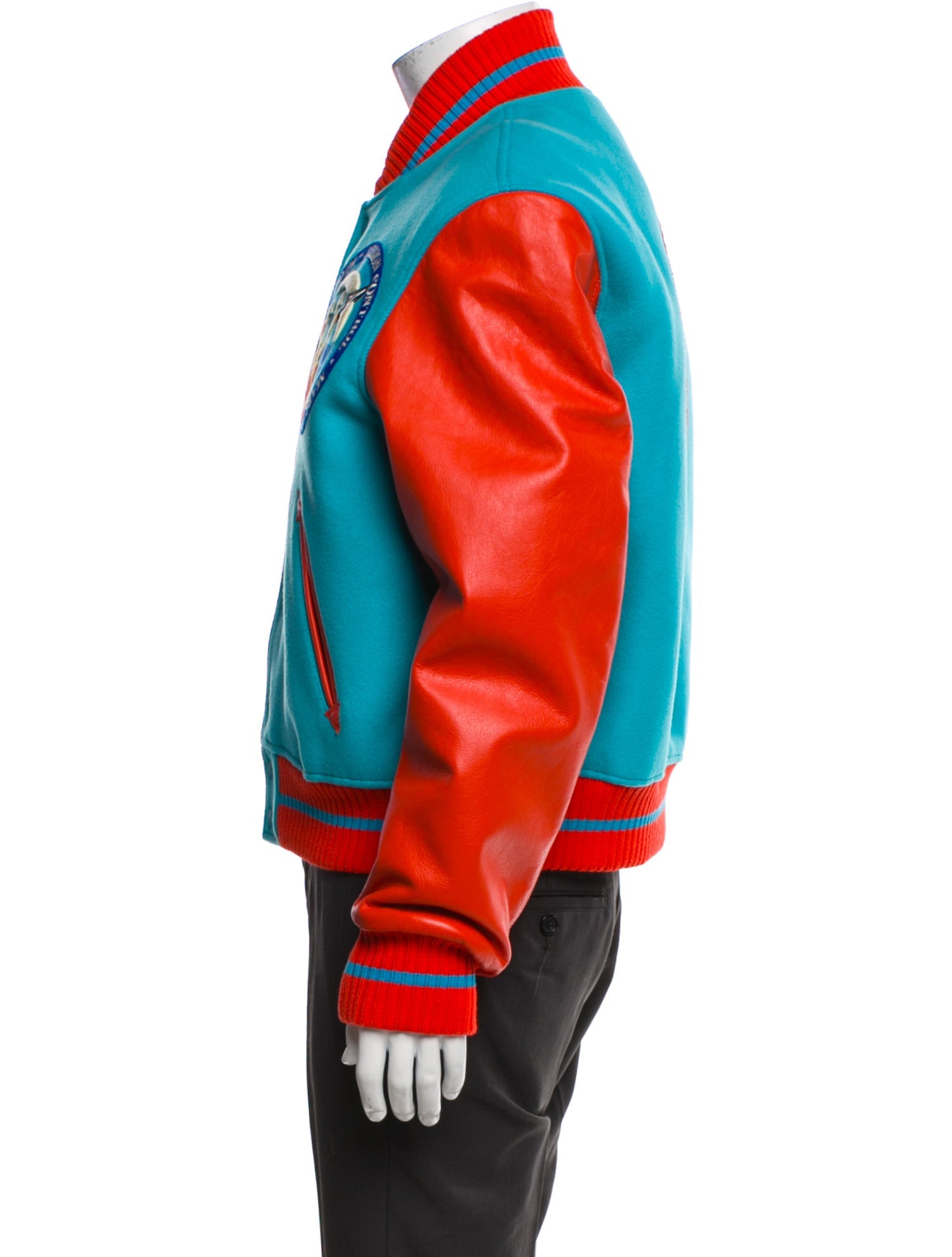 Members of the Rage Virgin Wool Printed Varsity Jacket