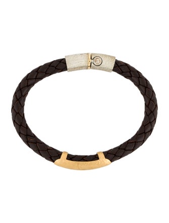 Jorge Adeler Two-Tone Braided Leather Bracelet