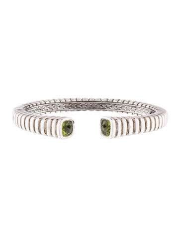 John Hardy Bedeg Peridot Hinged Cuff Bracelet