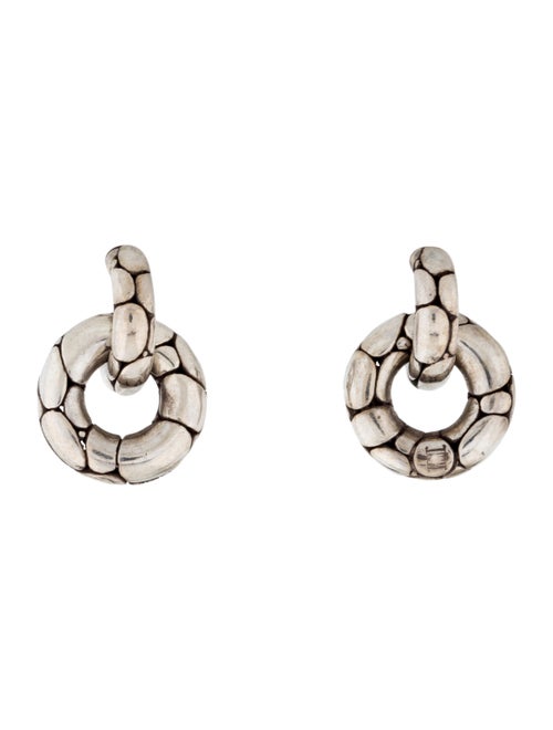 John Hardy Kali Small Doorknocker Earrings silver