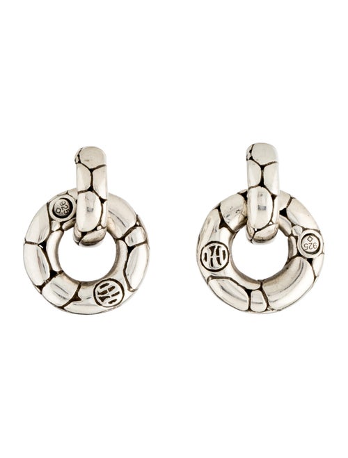 John Hardy Kali Small Doorknocker Earrings silver