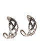 John Hardy Lava Braided Saddle Hoop Earrings