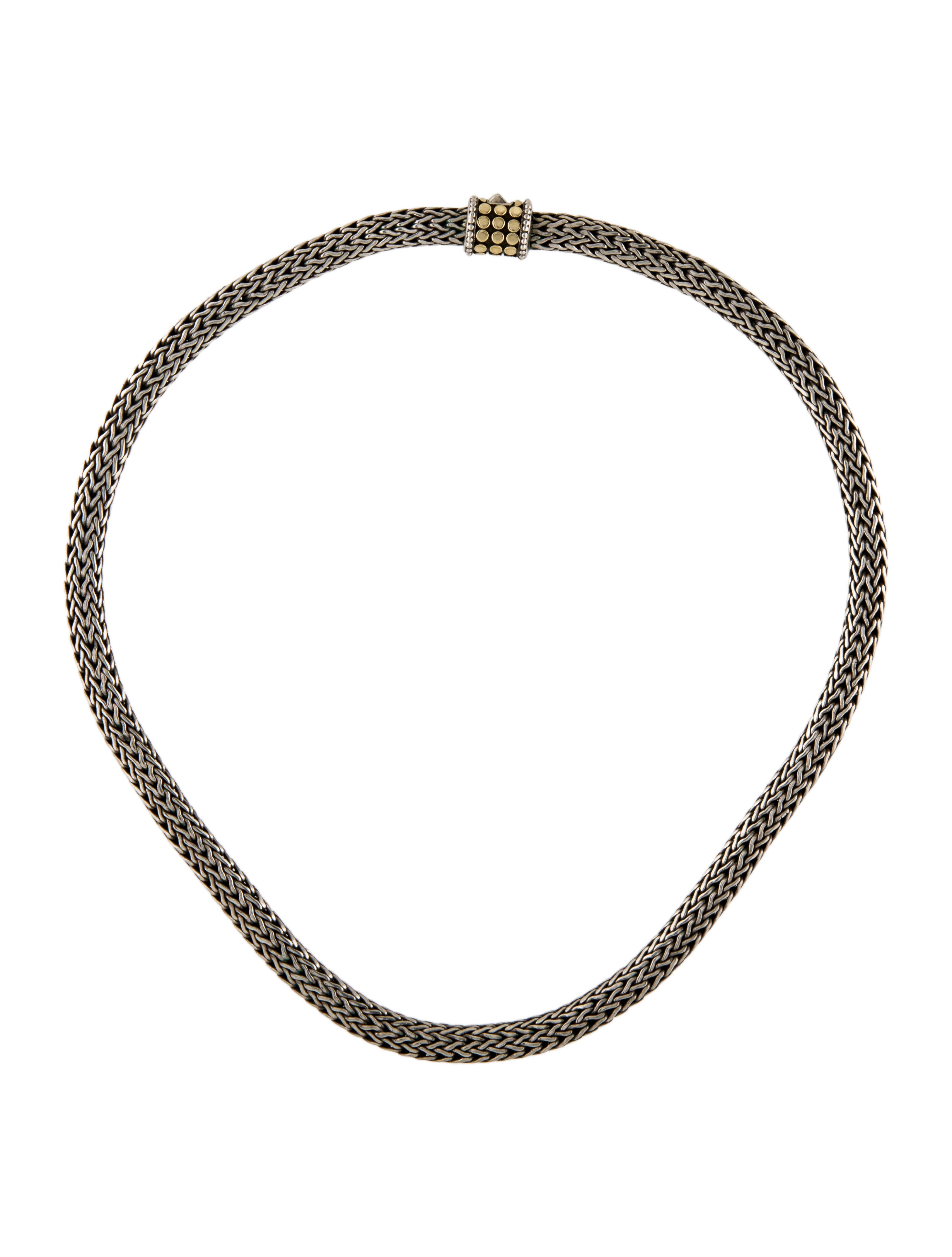 John Hardy Amethyst Pendant Necklace 18K Yellow Gold JHA21738 The