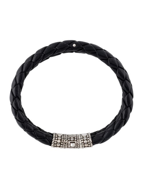 John Hardy Leather Double Row Dot Bracelet