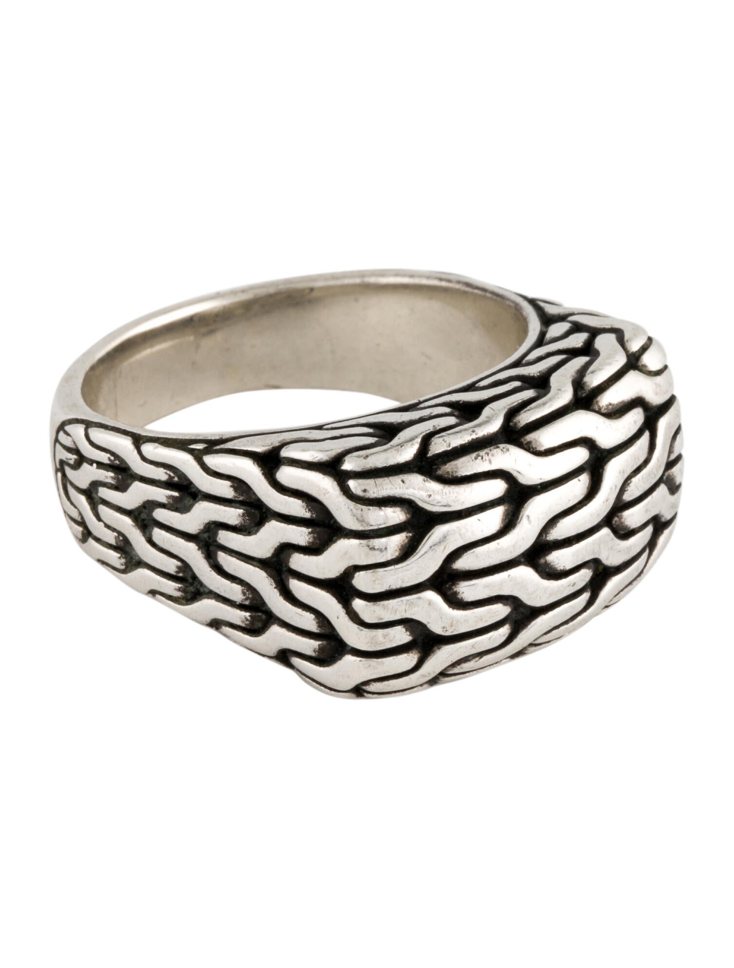 John Hardy Classic Chain Ring Sterling Silver Cocktail Ring, Rings JHA57946 The