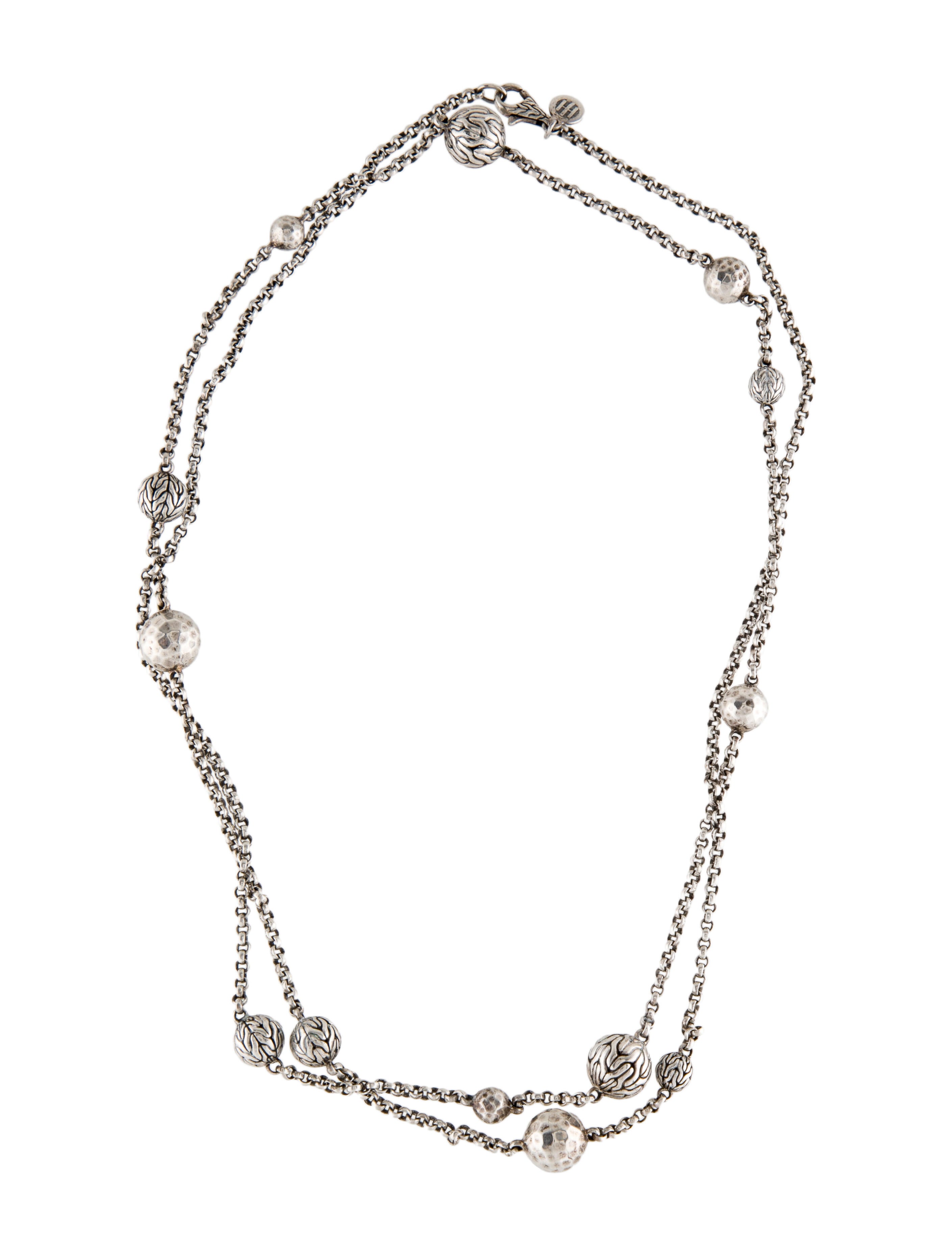 John Hardy Long Station Necklace Sterling Silver Station, Necklaces