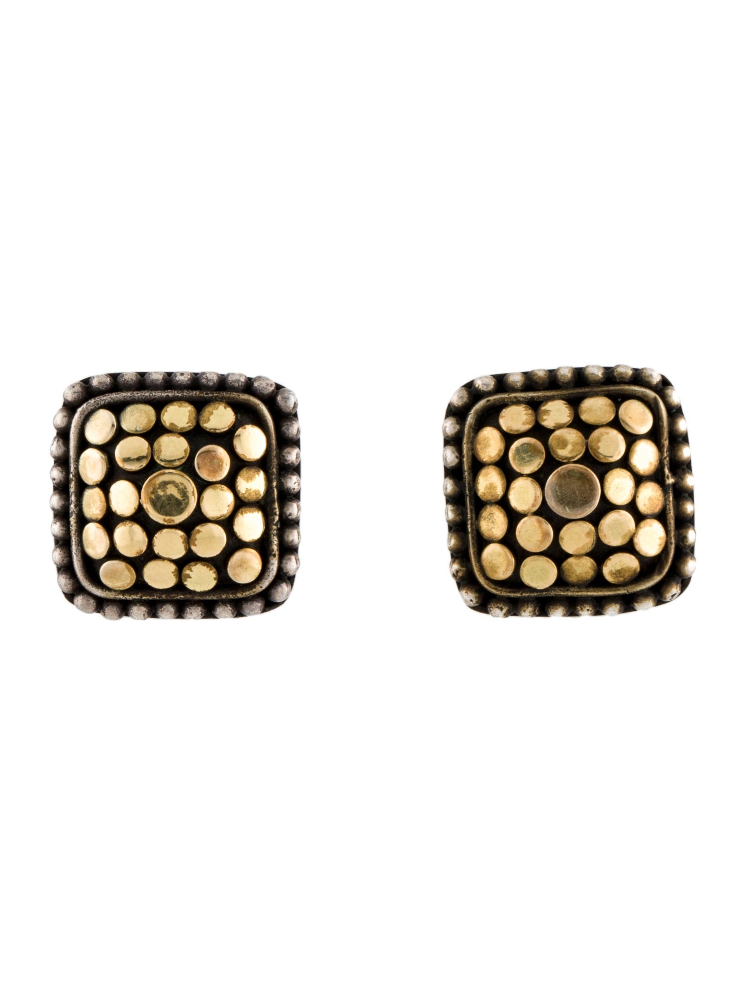 Dots Stud Earrings | Gold main image 0