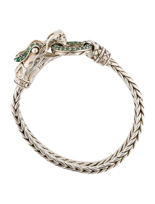 John Hardy Tsavorite Garnet Naga Link Bracelet