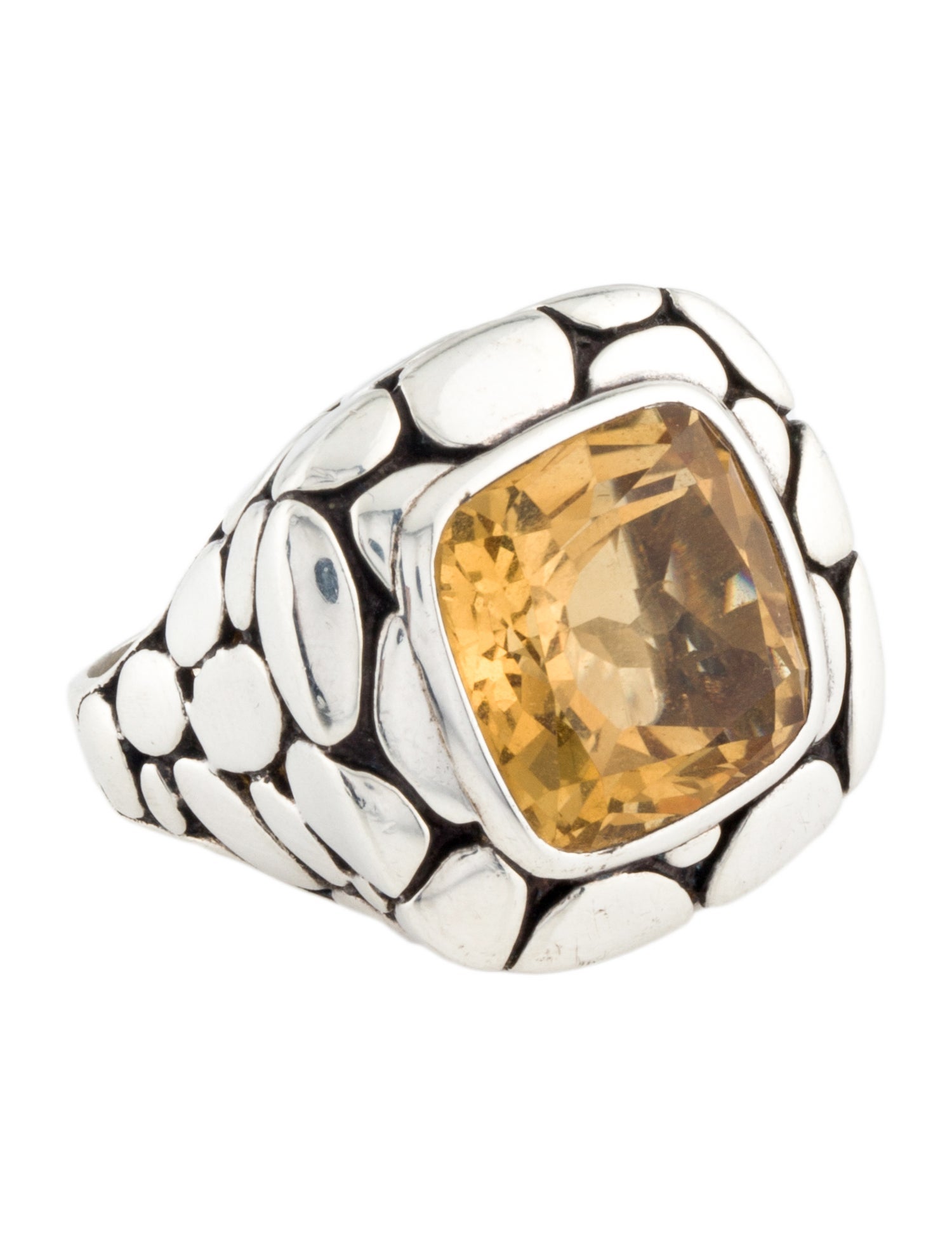 John Hardy Citrine Batu Kali Cocktail Ring