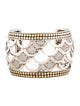 John Hardy 1.86ctw Diamond Naga Scale Open Cuff Bracelet