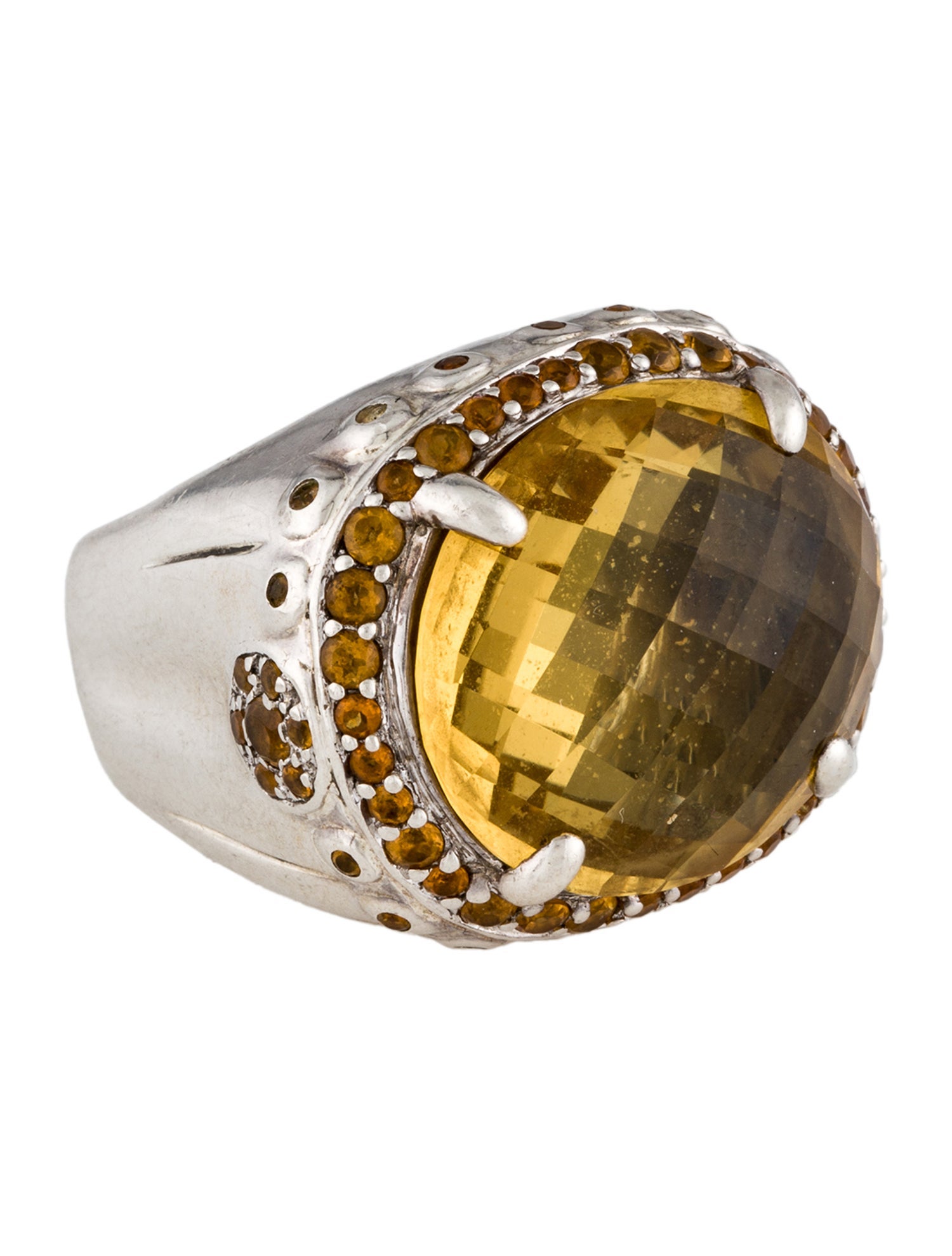 John Hardy Citrine Batu Bamboo Cocktail Ring