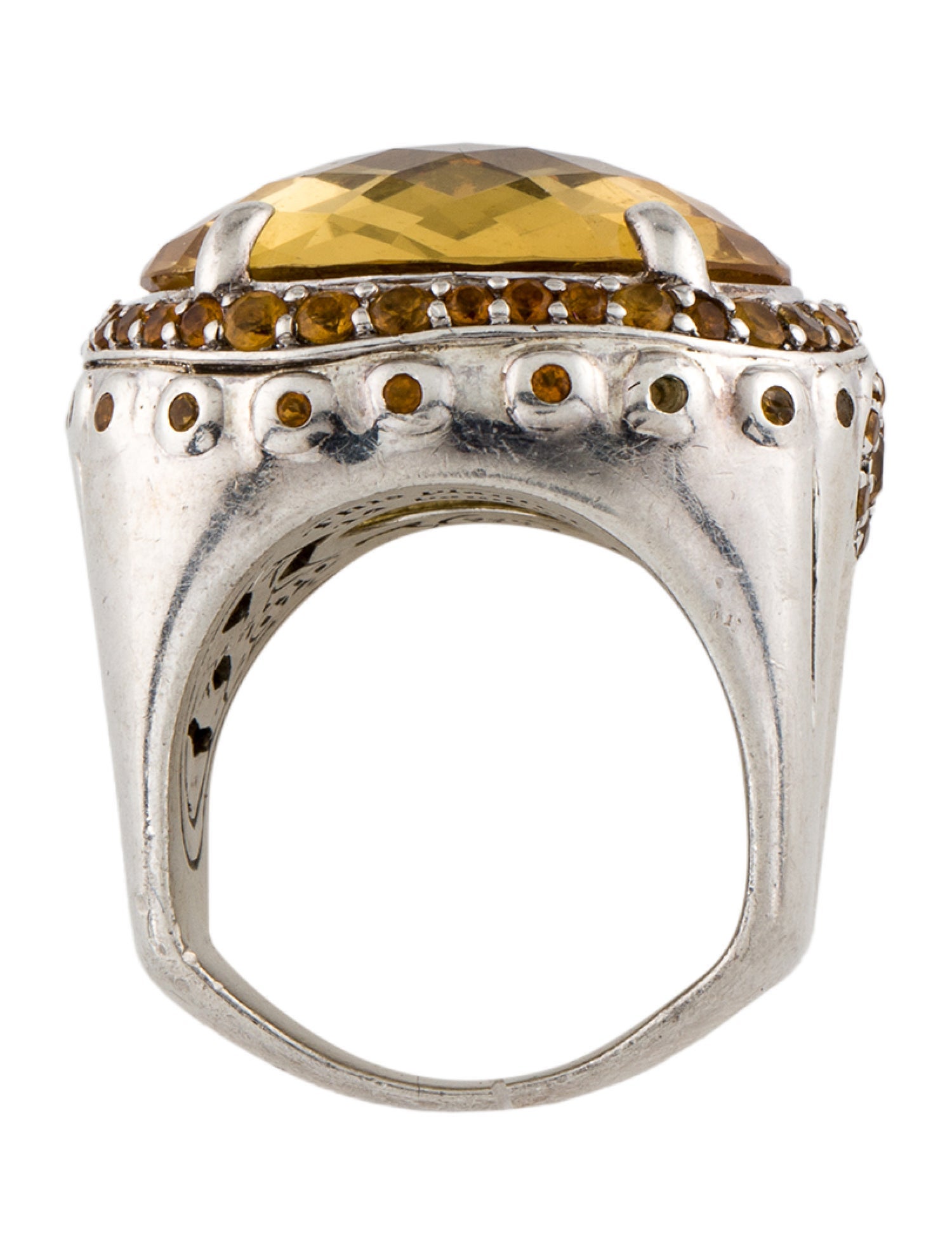 John Hardy Citrine Batu Bamboo Cocktail Ring Cocktail Ring