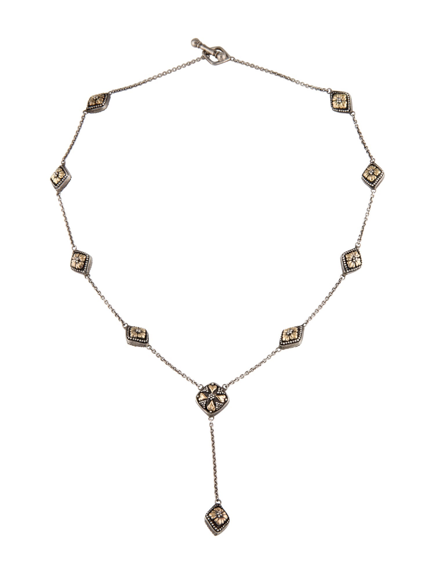 John Hardy Two Tone Lavalier Necklace