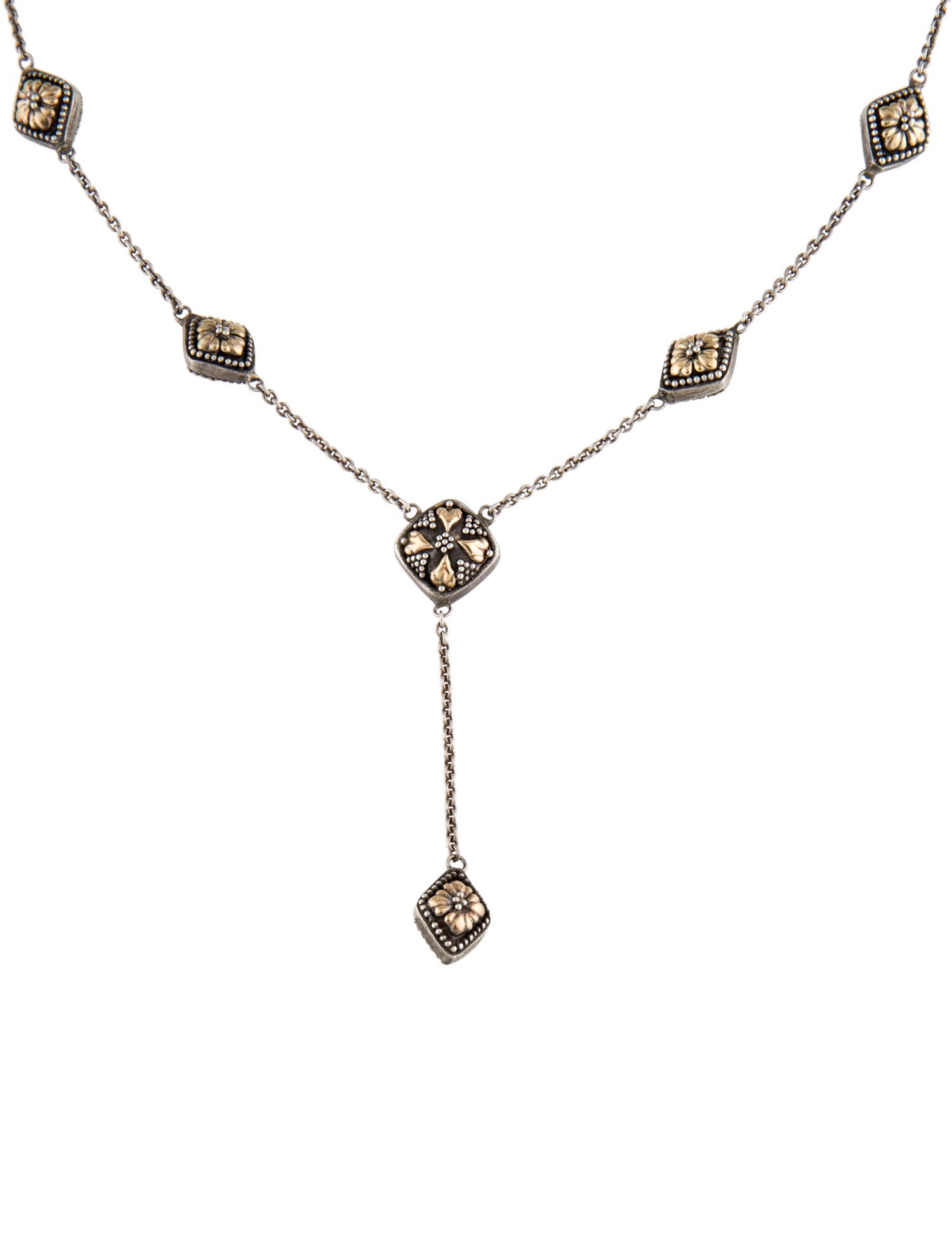 John Hardy Two Tone Lavalier Necklace