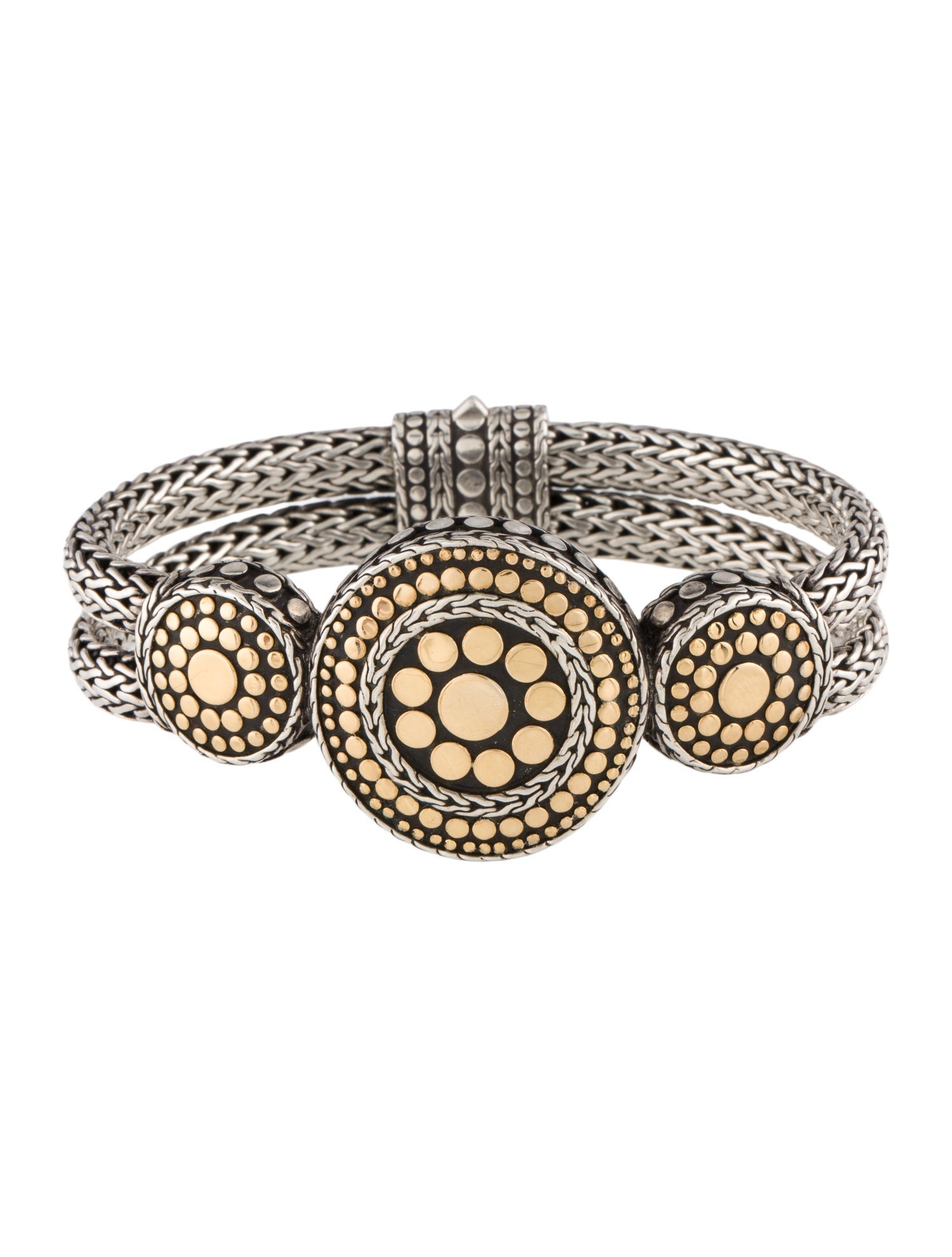 John Hardy Two-Tone Nuansa Round Three Station Bracelet